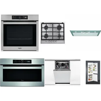 Set domácích spotřebičů WHIRLPOOL AKZ9 9480 IX + WHIRLPOOL AKR 351/IX + WHIRLPOOL AKR 650/1 IX + WHIRLPOOL ABSOLUTE AMW 730 IX + WHIRLPOOL WSIO 3O34 PFE X + WHIRLPOOL ART 65031