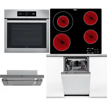Set domácích spotřebičů WHIRLPOOL ABSOLUTE AKZ9 6230 IX + WHIRLPOOL AKT 8130/NE + WHIRLPOOL AKR 749/1 IX + WHIRLPOOL WSIO 3O34 PFE X