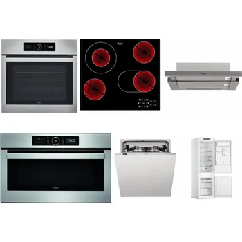 Set domácích spotřebičů WHIRLPOOL ABSOLUTE AKZ9 6230 IX + WHIRLPOOL AKT 8190/BA + WHIRLPOOL AKR 5390/1 IX + WHIRLPOOL ABSOLUTE AMW 730 IX + WHIRLPOOL WIC 3C33 PFE + WHIRLPOOL WHC18 T311