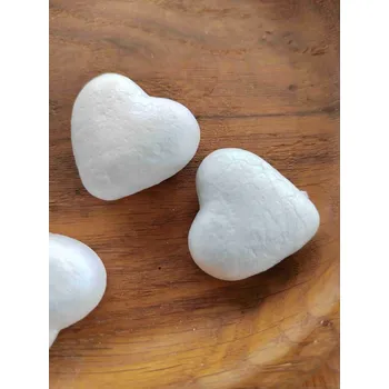 umělá květina Srdce 3x3,4 cm polystyren bílá