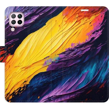 Pouzdro na mobilní telefon Flipové pouzdro iSaprio - Fire Paint - Huawei P40 Lite