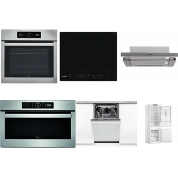 Set domácích spotřebičů WHIRLPOOL ABSOLUTE AKZ9 6230 IX + WHIRLPOOL WL S7260 NE + WHIRLPOOL AKR 5390/1 IX + WHIRLPOOL ABSOLUTE AMW 730 IX + WHIRLPOOL WSIO 3O34 PFE X + WHIRLPOOL WHC18 T311
