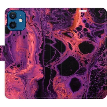 Pouzdro na mobilní telefon Flipové pouzdro iSaprio - Abstract Dark 02 - iPhone 12 mini