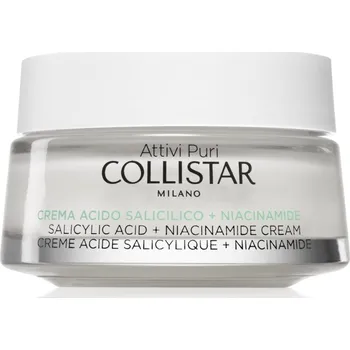 Pleťový krém Collistar Attivi Puri Salicylic Acid + Niacinamide zklidňující krém s kyselinou salicylovou 50 ml