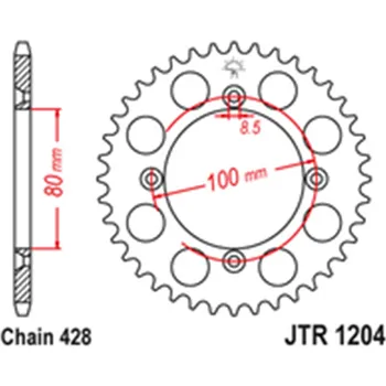 Řetězová sada pro motocykl Zadní rozeta Honda CRF 125 F 2020 46 zubů