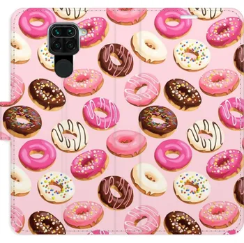 Pouzdro na mobilní telefon Flipové pouzdro iSaprio - Donuts Pattern 03 - Xiaomi Redmi Note 9