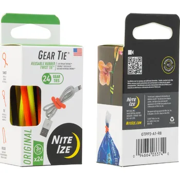 Vázací drát Vázací drát Nite Ize Gear Tie PROPACK velikost a barva: GT PROPACK 3"Blk,Org,Ylw
