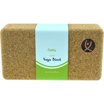 Flexity ergonomický korkový jóga blok 22 x 11,5 x 7,5 cm