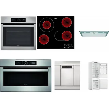 Set domácích spotřebičů WHIRLPOOL ABSOLUTE AKZ9 6230 IX + WHIRLPOOL AKT 8190/BA + WHIRLPOOL AKR 650/1 IX + WHIRLPOOL ABSOLUTE AMW 730 IX + WHIRLPOOL WSBO 3O34 PF X + WHIRLPOOL WHC18 T311