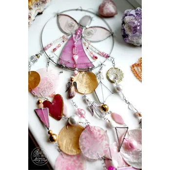 Andělská zvonkohra Tiffany Jemnost a láska 20x110cm KřídlAndělů