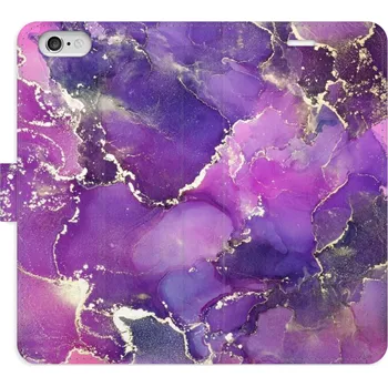 Pouzdro na mobilní telefon Flipové pouzdro iSaprio - Purple Marble - iPhone 6/6S