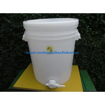 Zavařovací sklenice Stáčecí nádoba na med plastová 100°C odolná (Plastová stáčecí nádoba o obsahu 35L-40kg)
