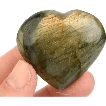 Přírodní kámen Labradorit srdce z Madagaskaru 42g