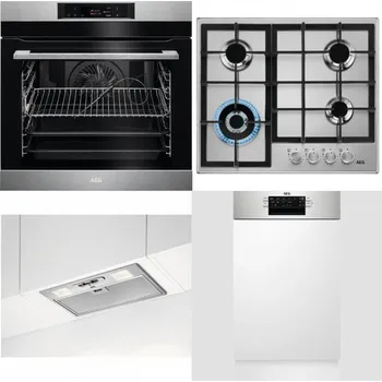 Set domácích spotřebičů AEG BPK742380M + AEG Mastery StepPower HGB64420SM + AEG DGB3523S + AEG Mastery MaxiFlex FEE73517PM