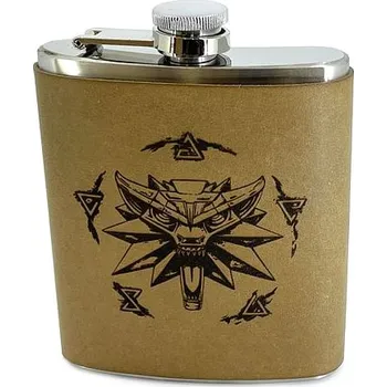 Placatka imago Placatka s koženým obalem Zaklínač - Vlčí hlava a runy 200ml