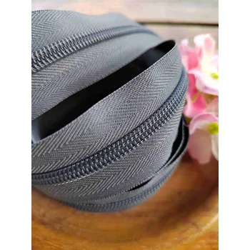 Zip Zip spirálový šíře 7 mm metráž šedá