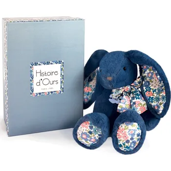 plyšák Doudou Histoire d´Ours Plyšový kamarád modrý králíček 25 cm