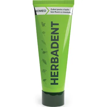 Herbadent Homeo bylinná zubní pasta bez fluoru a mentholu, 100 g bez krabičky