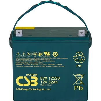 Trakční baterie CSB EVX12520 (12V/52Ah) záložní akumulátor