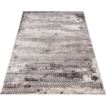 Koberec Kusový koberec Petra - geometrické tvary 1 - šedý Rozměr koberce: 80x150 cm