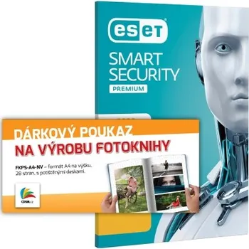 Antivir ESET Smart Security Premium + DÁREK Fotokniha FKPS A4