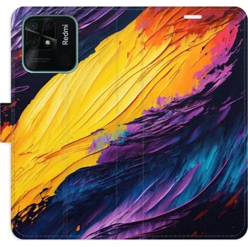 Pouzdro na mobilní telefon Flipové pouzdro iSaprio - Fire Paint - Xiaomi Redmi 10C