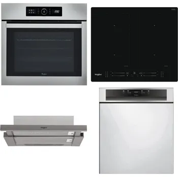 Set domácích spotřebičů WHIRLPOOL ABSOLUTE AKZ9 6230 IX + WHIRLPOOL WL S7260 NE + WHIRLPOOL AKR 5390/1 IX + WHIRLPOOL WBC 3C34 PF X