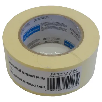 Oboustranná lepící textilní páska, žlutá