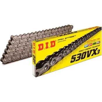 Řetězová sada pro motocykl Moto řetěz DID 530 VX3 114 článků černý