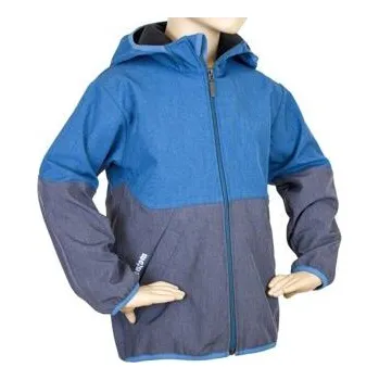 Dětská softshellová bunda Fantom šedo - petrolejový melír velikost 152