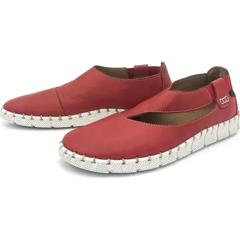 Dámské lodičky URBAN LADIES Dámská kožená balerína HY2024 červená URBAN Barva: červená, Velikost: 41