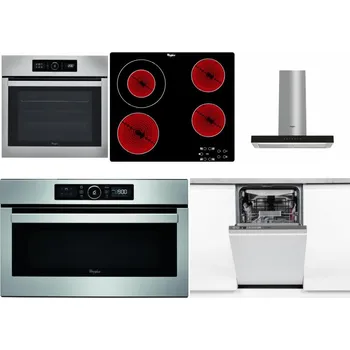 Set domácích spotřebičů WHIRLPOOL ABSOLUTE AKZ9 6230 IX + WHIRLPOOL AKT 8130/NE + WHIRLPOOL WHBS 62F LT K + WHIRLPOOL ABSOLUTE AMW 730 IX + WHIRLPOOL WSIO 3O34 PFE X