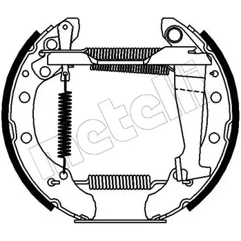 Brzdová čelist Sada brzdových čelistí, , METELLI, 51-0109