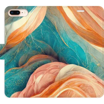 Pouzdro na mobilní telefon Flipové pouzdro iSaprio - Blue and Orange - iPhone 7 Plus