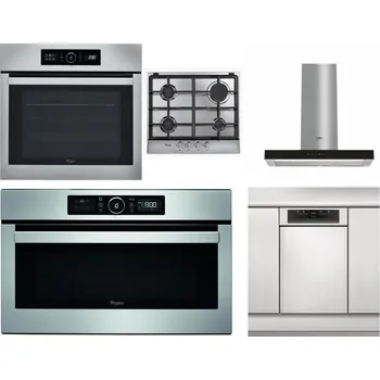 Set domácích spotřebičů WHIRLPOOL ABSOLUTE AKZ9 6230 IX + WHIRLPOOL AKR 351/IX + WHIRLPOOL WHBS 62F LT K + WHIRLPOOL ABSOLUTE AMW 730 IX + WHIRLPOOL WSBO 3O34 PF X