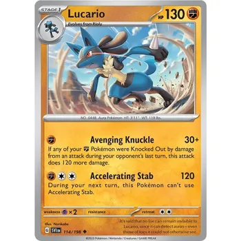 Sběratelská karetní hra Lucario 114/198 - Scarlet & Violet Typ karty: Non-Holo