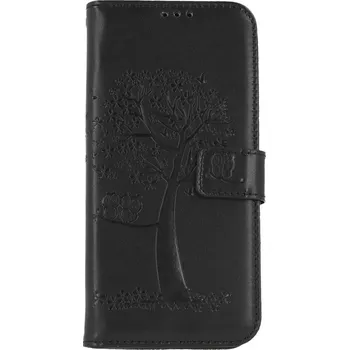 Pouzdro na mobilní telefon Pouzdro Samsung A54 5G knížkové Černý strom sovičky (kryt neboli obal na Samsung A54 5G)
