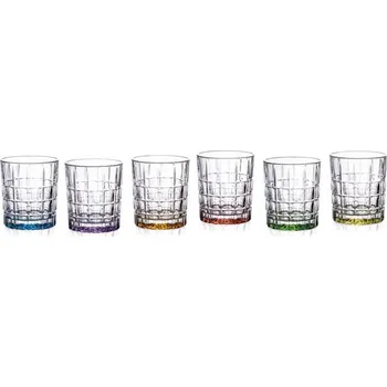 Sklenice BOHEMIE DIPLOMAT COLOUR NA WHISKY 320ML SADA 6KS