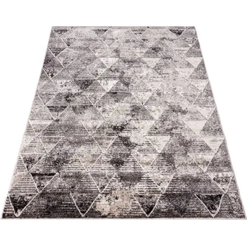Koberec Kusový koberec Petra - trojúhelníky 1 - šedý Rozměr koberce: 80x150 cm