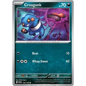 Karetní hra Croagunk 130/198 - Scarlet & Violet Typ karty: Non-Holo