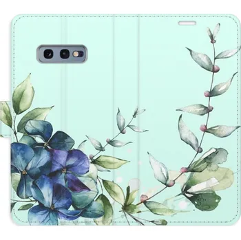 Pouzdro na mobilní telefon Flipové pouzdro iSaprio - Blue Flowers - Samsung Galaxy S10e