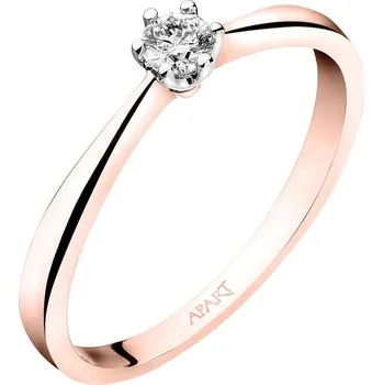 Prsten Prsten z růžového a bílého zlata s briliantem - 0,10 ct - ryzost 585 - 100.396