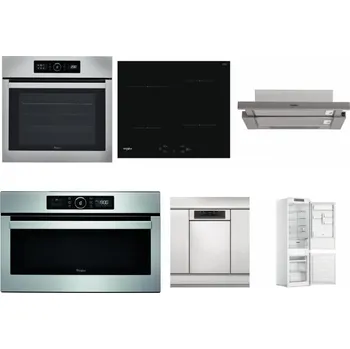 Set domácích spotřebičů WHIRLPOOL ABSOLUTE AKZ9 6230 IX + WHIRLPOOL WS Q2760 BF + WHIRLPOOL AKR 5390/1 IX + WHIRLPOOL ABSOLUTE AMW 730 IX + WHIRLPOOL WSBO 3O34 PF X + WHIRLPOOL WHC18 T311