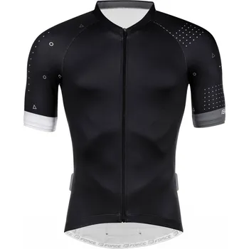 Cyklistické oblečení Dres FORCE GAME krátký rukáv, černý 3XL