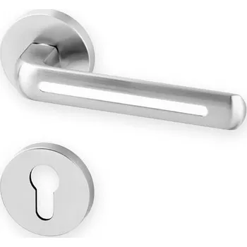 Stavební výplň AC-T Dveřní kování LINIA R efekt nerez KK Barevné provedení: černá, Provedení: pro klíč - BB