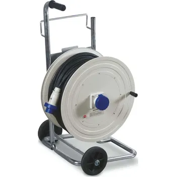 elektrický kabel SCAME Přívod prodlužovací 50m, zásuvky, s bubnem, černá 749.320-50M