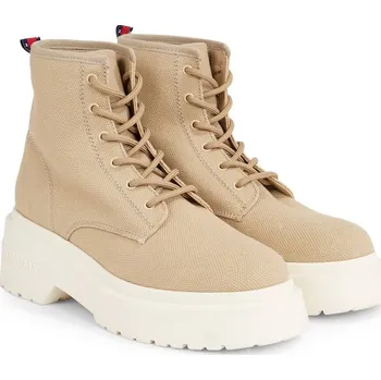 Dámské tenisky TOMMY HILFIGER DÁMSKÉ VYSOKÉ TENISKY BOTY TOMMY JEANS LACE UP FESTIV BOOTS BROWN EN0EN02133 AB9 Velikost: 36