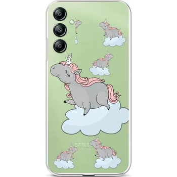 Pouzdro na mobilní telefon Kryt Samsung A14 5G Grey Unicorns (obal neboli pouzdro na Samsung A14 5G)