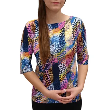 Dámská halenka Halenka UOMO & DONNA barevné puntíky Velikosti Uomo a Donna: 40