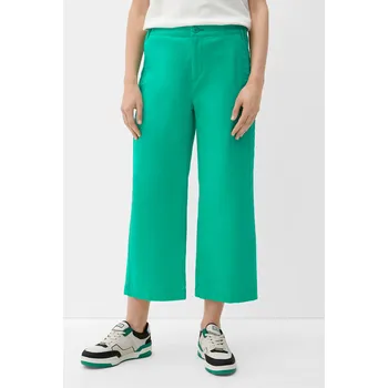 Dámské kalhoty s.Oliver dámské široké 7/8 kalhoty zelené Velikost: 34